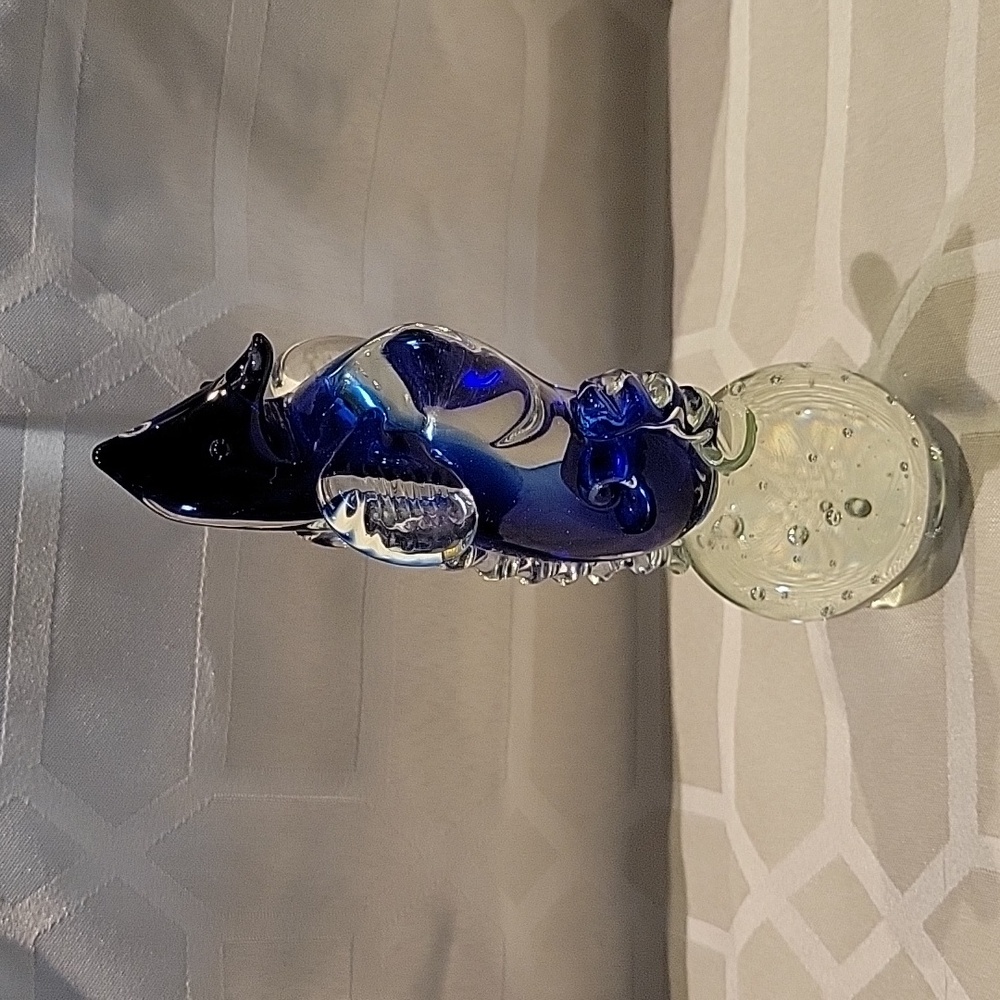 Hand Blown Art Glass Seahorse
